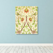 William Morris Daffodil Classic Bloem Behang Canvas Afdruk (Insitu (Houten vloer))