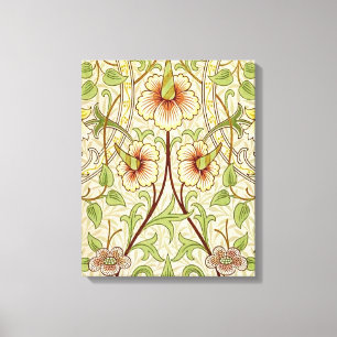 William Morris Daffodil Classic Bloem Behang Canvas Afdruk