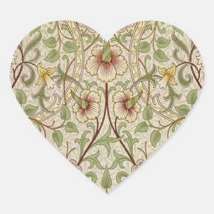 William Morris Daffodil Classic Bloem Behang Hart Sticker