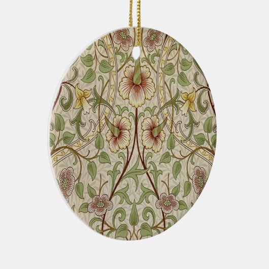 William Morris Daffodil Classic Bloem Behang Keramisch Ornament (Rechts)