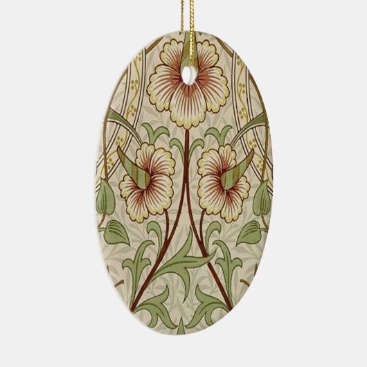 William Morris Daffodil Classic Bloem Behang Keramisch Ornament (Rechts)