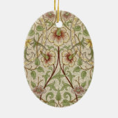 William Morris Daffodil Classic Bloem Behang Keramisch Ornament (Achterkant)
