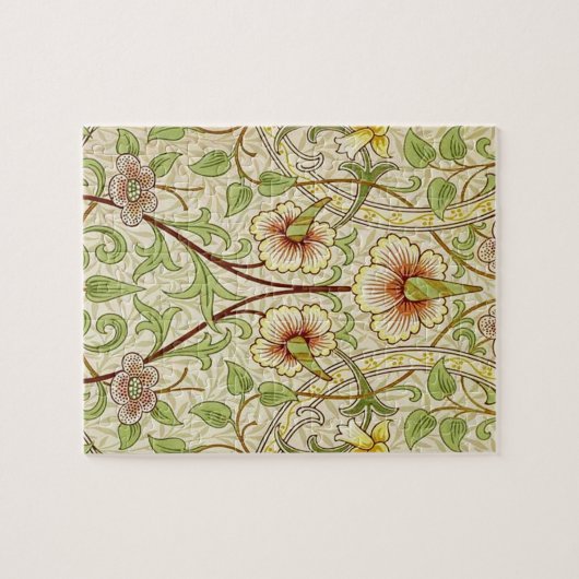 William Morris Daffodil Classic Bloem Behang Legpuzzel (Horizontaal)