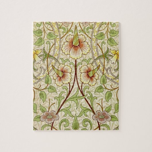 William Morris Daffodil Classic Bloem Behang Legpuzzel (Verticaal)
