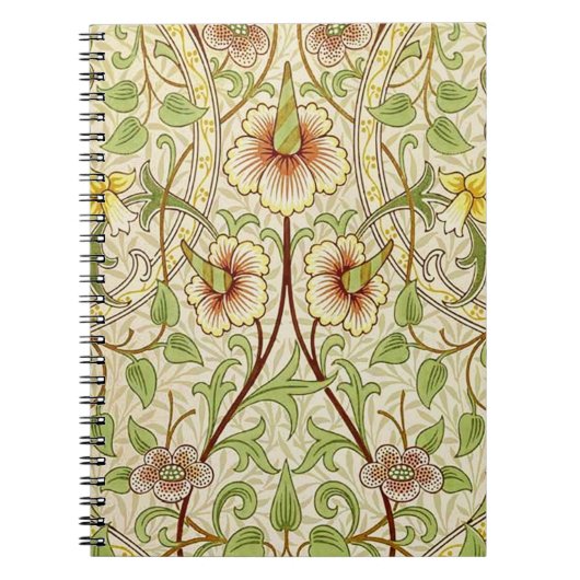 William Morris Daffodil Classic Bloem Behang Notitieboek (Voorkant)