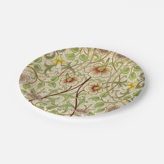 William Morris Daffodil Classic Bloem Behang Papieren Bordje (Gekanteld)