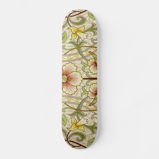 William Morris Daffodil Classic Bloem Behang Persoonlijk Skateboard (Voorkant)