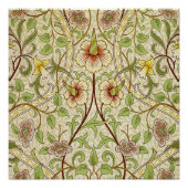 William Morris Daffodil Classic Bloem Behang Poster (Voorkant)