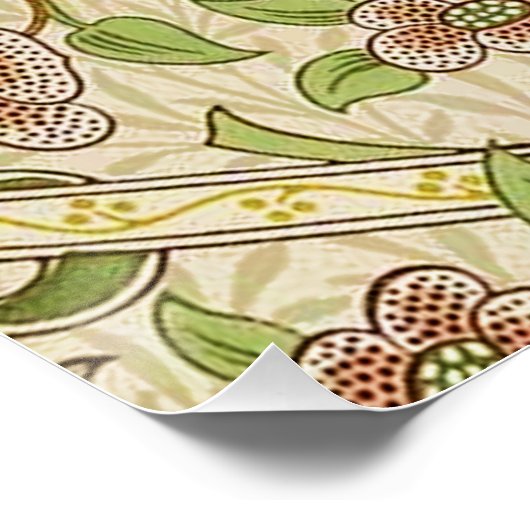 William Morris Daffodil Classic Bloem Behang Poster (Hoek)