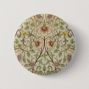 William Morris Daffodil Classic Bloem Behang Ronde Button 5,7 Cm