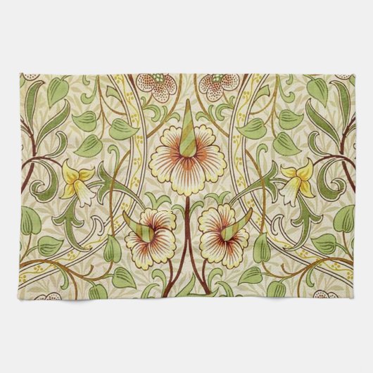 William Morris Daffodil Classic Bloem Behang Theedoek (Horizontaal)