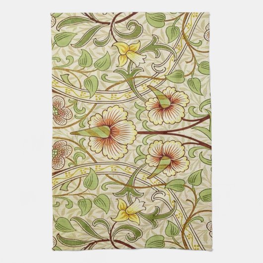William Morris Daffodil Classic Bloem Behang Theedoek (Verticaal)