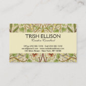 William Morris Daffodil Classic Bloem Behang Visitekaartje (Achterkant)