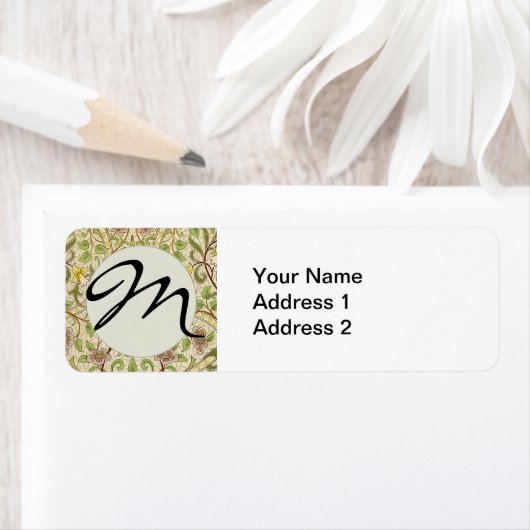 William Morris Daffodil Classic Flower Etiket (Insitu)