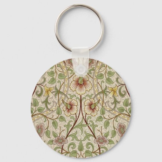 William Morris Daffodil Classic Flower Sleutelhanger (Voorkant)