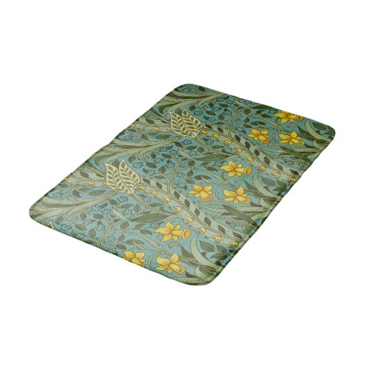William Morris Daffodil Floral Pattern Classic Badmat (Gekanteld)