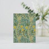 William Morris Daffodil Floral Pattern Classic Briefkaart (Staand voorkant)