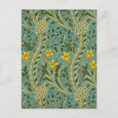 William Morris Daffodil Floral Pattern Classic Briefkaart (Voorkant)