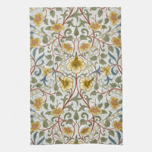 William Morris Daffodil Floral Pattern Theedoek (Verticaal)
