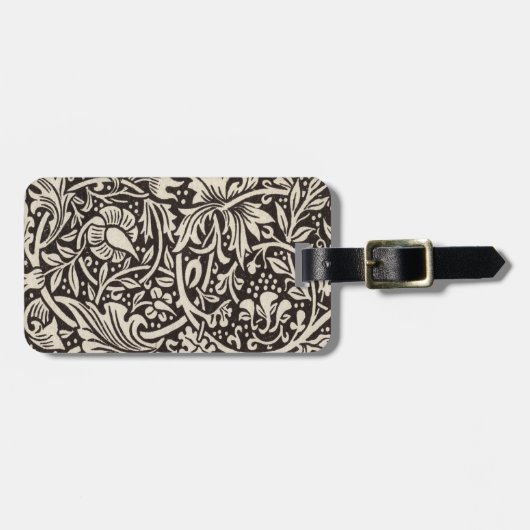 William Morris Daffodil Floral Wallpaper Bagagelabel (Voorkant horizontaal)