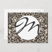 William Morris Daffodil Floral Wallpaper Briefkaart (Voorkant / Achterkant)