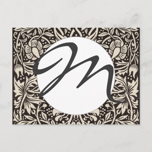 William Morris Daffodil Floral Wallpaper Briefkaart (Voorkant)