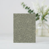 William Morris Daffodil Floral Wallpaper Briefkaart (Staand voorkant)