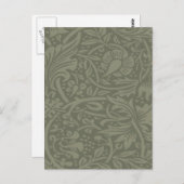 William Morris Daffodil Floral Wallpaper Briefkaart (Voorkant / Achterkant)