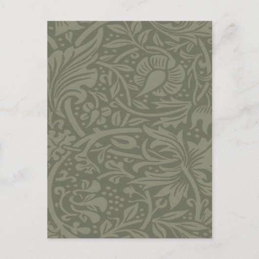 William Morris Daffodil Floral Wallpaper Briefkaart (Voorkant)
