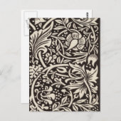 William Morris Daffodil Floral Wallpaper Briefkaart (Voorkant / Achterkant)