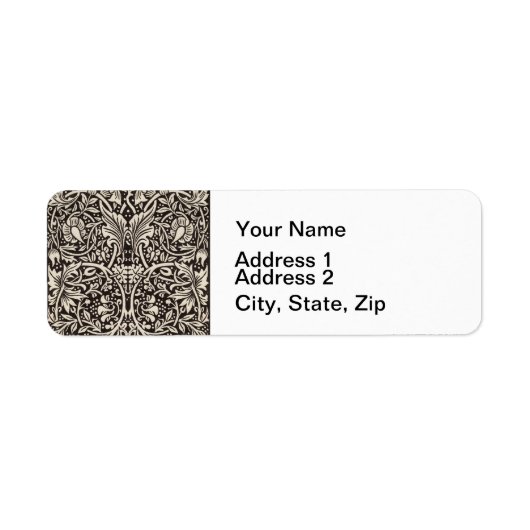 William Morris Daffodil Floral Wallpaper Etiket (Voorkant)