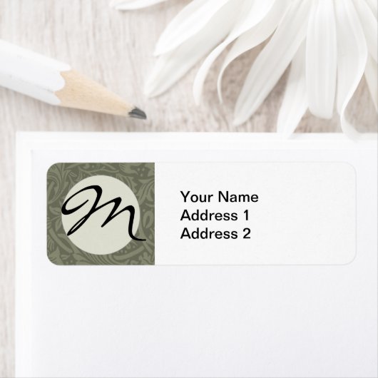 William Morris Daffodil Floral Wallpaper Etiket (Insitu)