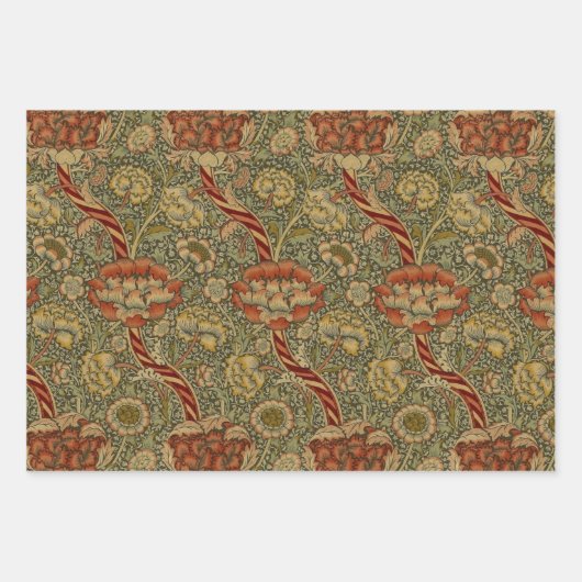 William Morris Daffodil Floral Wallpaper Inpakpapier Vel (Voorkant 3)