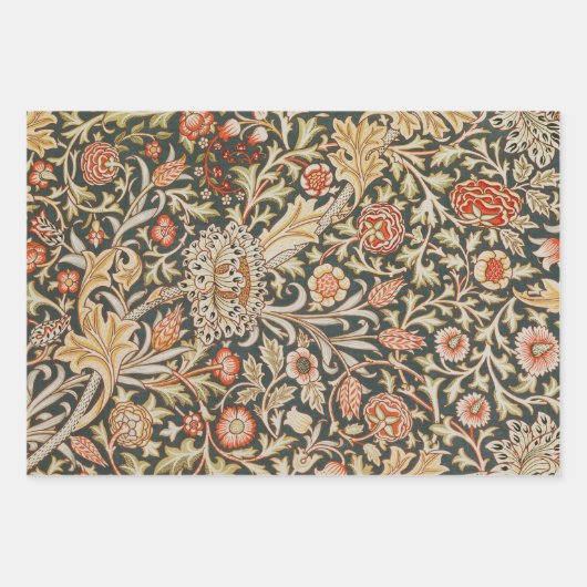William Morris Daffodil Floral Wallpaper Inpakpapier Vel (Voorkant 2)