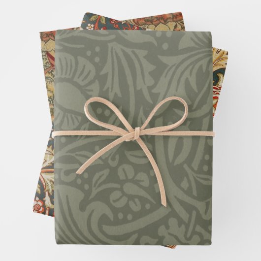 William Morris Daffodil Floral Wallpaper Inpakpapier Vel (In situ)