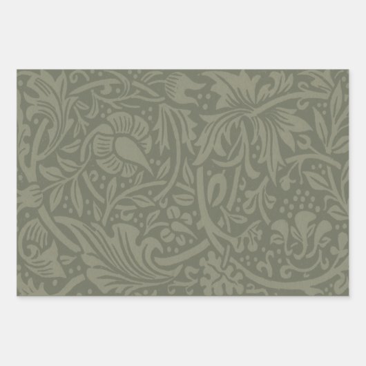 William Morris Daffodil Floral Wallpaper Inpakpapier Vel (Voorkant)