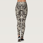 William Morris Daffodil Floral Wallpaper Leggings (Achterkant)