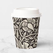 William Morris Daffodil Floral Wallpaper Papieren Bekers (Voorkant)