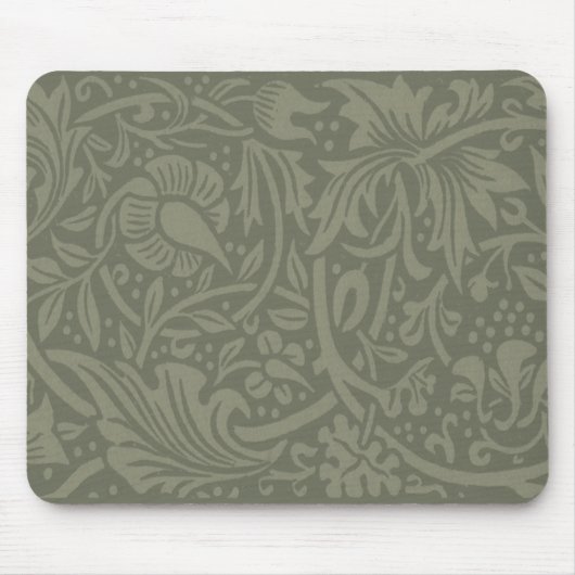 William Morris Daffodil Floral Wallpaper Pattern Muismat (Voorkant)