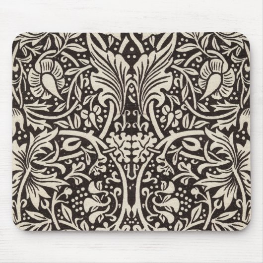 William Morris Daffodil Floral Wallpaper Pattern Muismat (Voorkant)