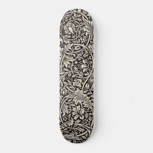 William Morris Daffodil Floral Wallpaper Pattern Persoonlijk Skateboard (Voorkant)
