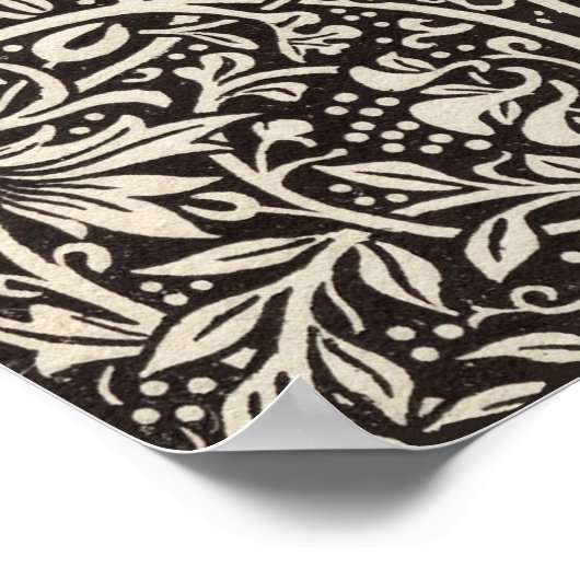 William Morris Daffodil Floral Wallpaper Pattern Poster (Hoek)