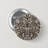 William Morris Daffodil Floral Wallpaper Pattern Ronde Button 5,7 Cm (Voorkant /achterkant)
