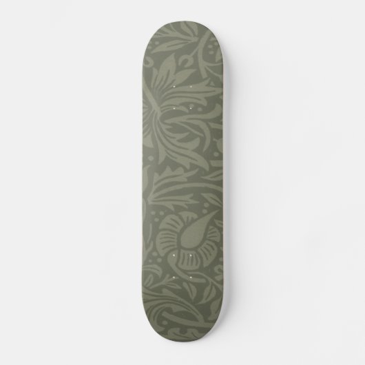 William Morris Daffodil Floral Wallpaper Persoonlijk Skateboard (Voorkant)