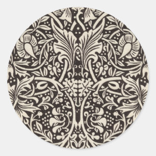 William Morris Daffodil Floral Wallpaper Ronde Sticker