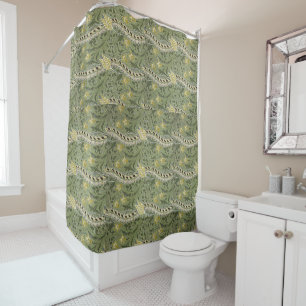 William Morris Daffodil Floral Yellow Douchegordijn