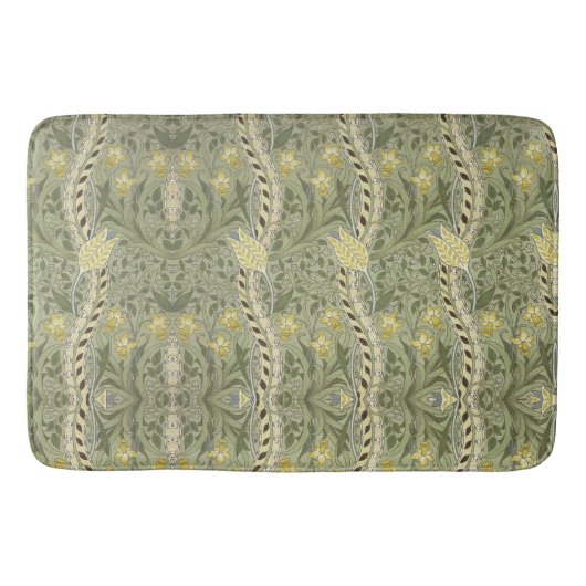  William Morris Daffodil Flower Yellow Gree Badmat (Voorkant)