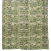  William Morris Daffodil Flower Yellow Gree Douchegordijn (Voorkant)
