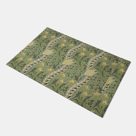  William Morris Daffodil Flowers Yellow Deurmat (Schuin)