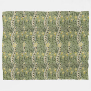  William Morris Daffodil Flowers Yellow Fleece Deken